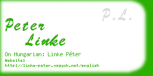 peter linke business card